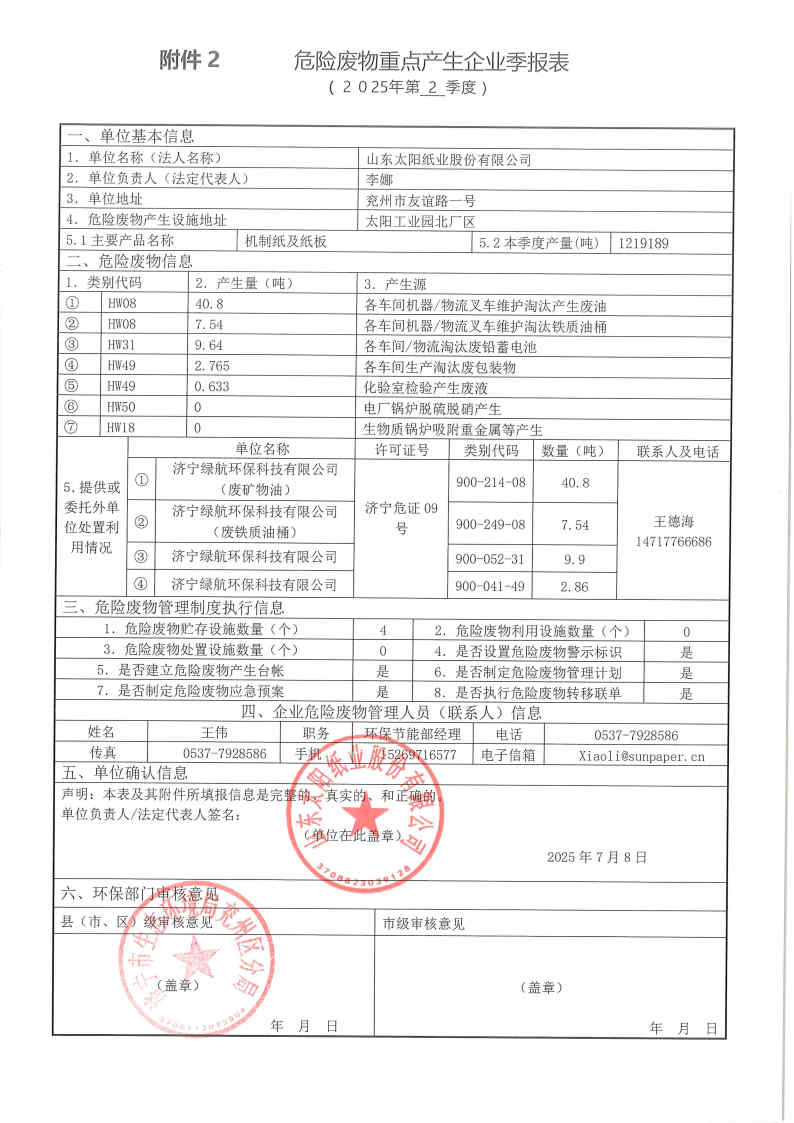2025年ky体育官网入口危险废物第二季度报表.jpg