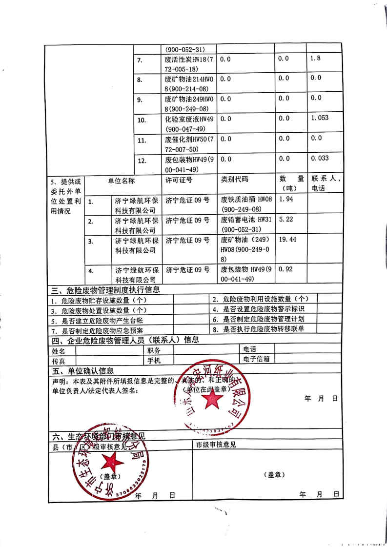 2025年ky体育官网入口宏河纸业危险废物第三季度报表_Page2.jpg